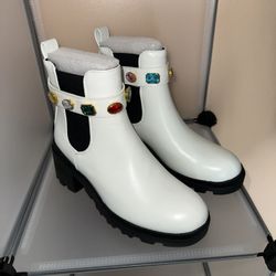 Women's White Boots/Botas Para Mujer