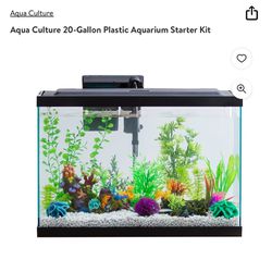 20 Gallon Aquarium, Fish Tank With Starter Kit