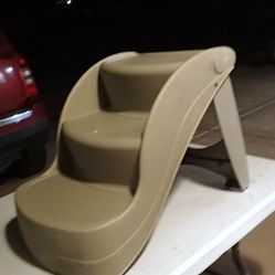 PETMAKER 3-Step Pet Stairs for Small Dogs, Tan