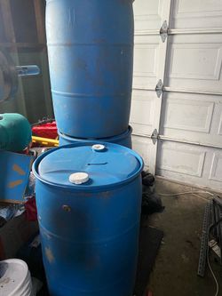 4 blue barrels