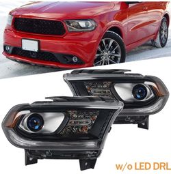 For Dodge Durango 2014-2020 Halogen w/o LED DRL Headlights Assembly Left & Right