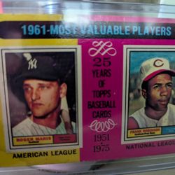 Roger Maris And Frank Robinson 1961 Most Valuable Players