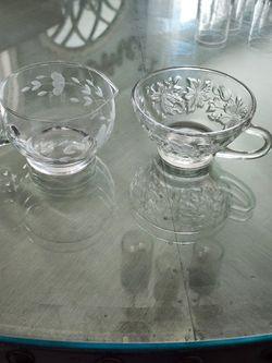 Princess House Coffee Creamer/sugar Bowls