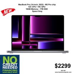 MacBook Pro (14-inch, 2023) 12C CPU \ 19C GPU \16GB \ 1TB SSD "H91149"