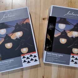 NEW Belavi Patio String Lights Lot (2 boxes & 22 ft total)