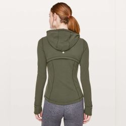 Lululemon Womens Olive Green Define Full-Zip Hooded Track Jacket Size 6