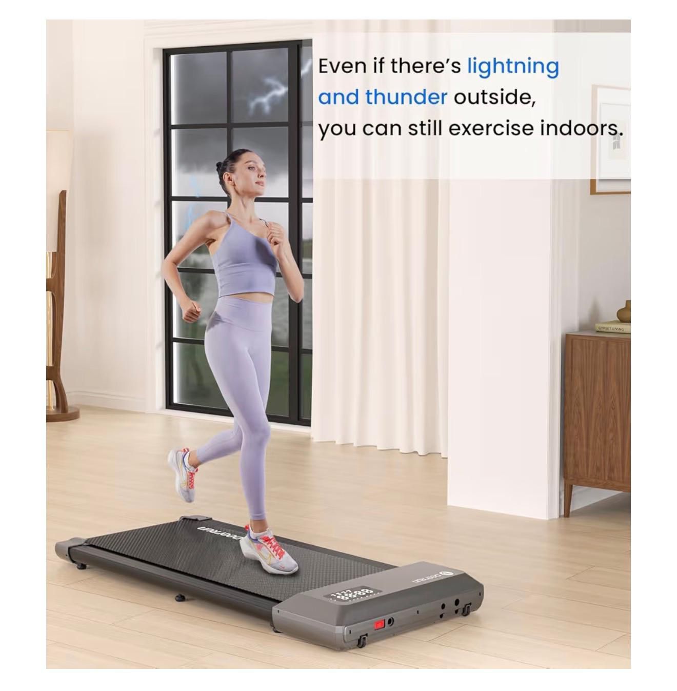 Walking Pad 2 in 1 Under Desk Treadmill, 2.5HP Low Noise Walking Pad Running Jogging (FN106)