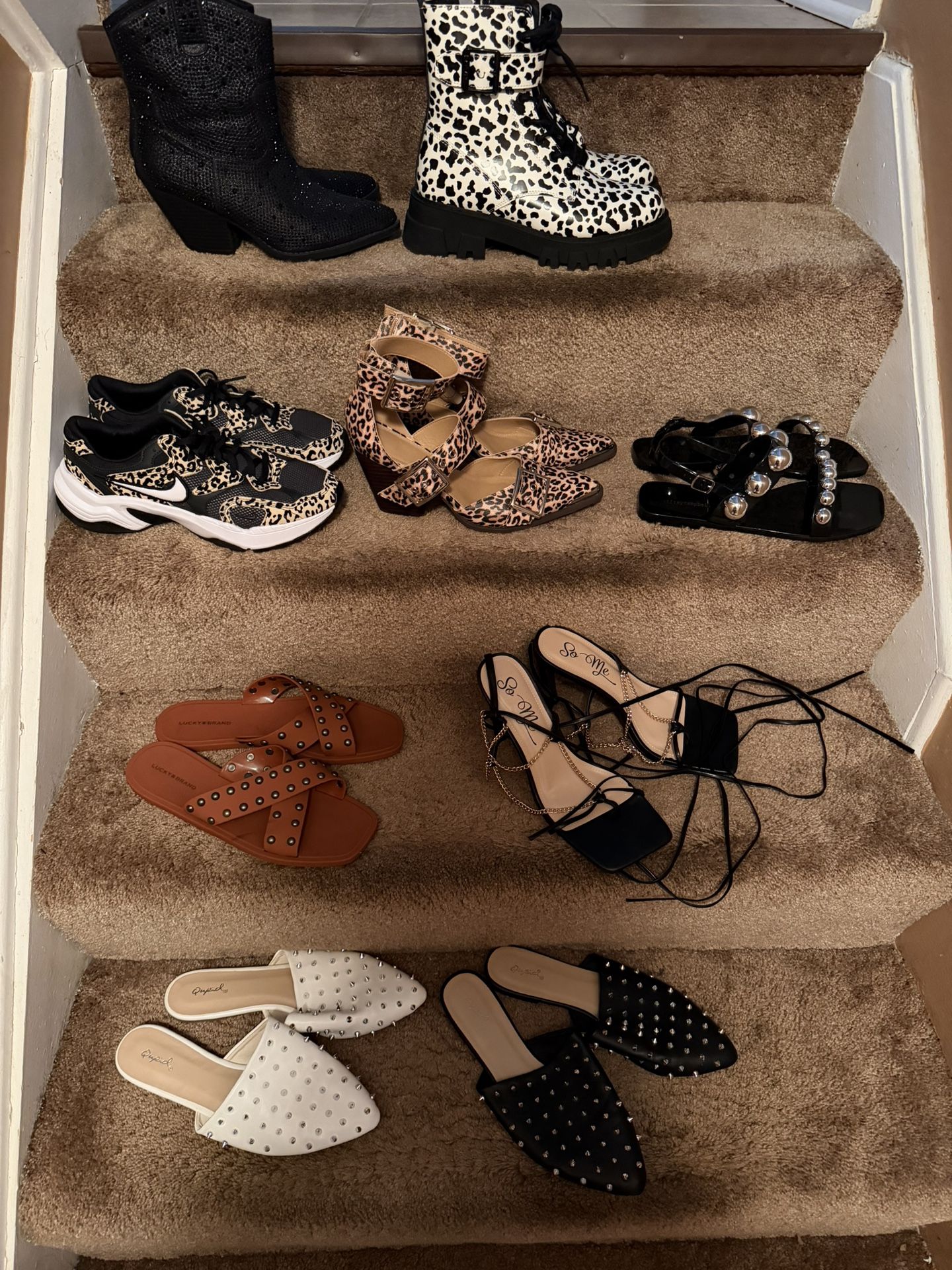 Women’s Shoes, Boots, Combat Boots, Nikes, Heels, Flat Sandals, Mules, All Size 10