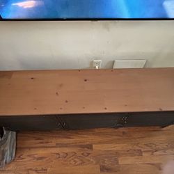 Steel Cabinet With Wood Top And Shelf 