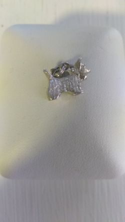 Scotty dog charm sterling silver