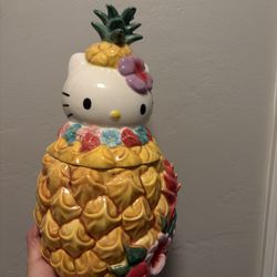 Hello Kitty Pineapple Cookie Jar 