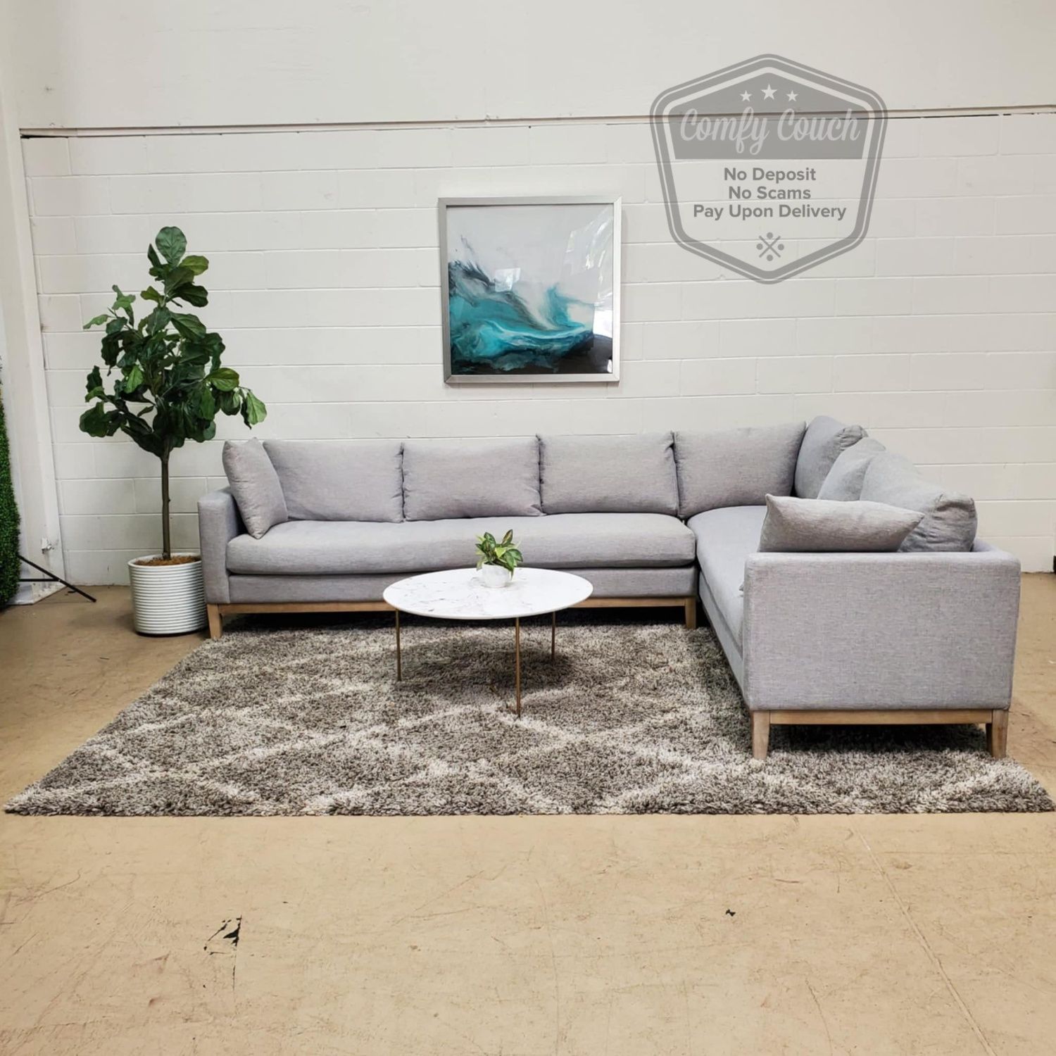 ๐๏ธModern Lshaped Sectional Sofa(Delivery Available!! )