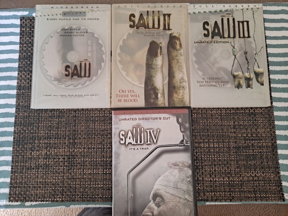 Saw 1,2,3,4 - DVDs Lot