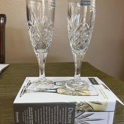 Set of 2 Chrystal champagne flutes