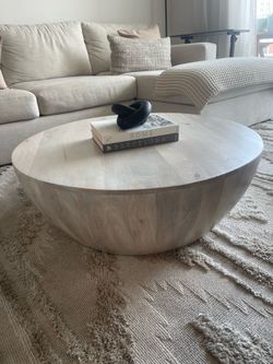 Round Coffee Table Mango Wood