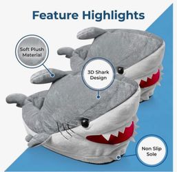 Soft and Fluffy Shark Slippers + Cute Diet Coke Socks (Free with Purchase!)