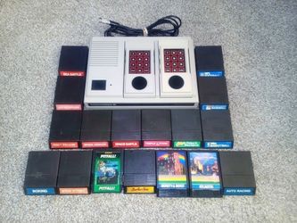 Mattel Intellivision II Console + 17 Games Tested Working See Pics NO POWER CORD