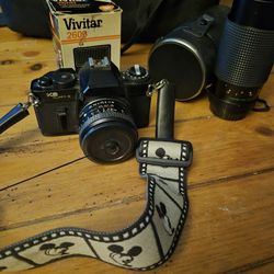 Sears Ks1 Vintage Camera With 55 Mm Telephoto Lens Case Flash And All Sorts Of Other Cool Stuff