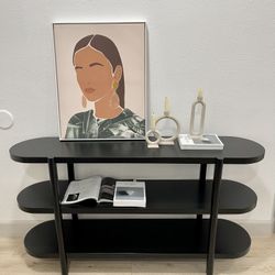 Modern Minimaist Black Entry Table, Console Table, Tv Stand, Shelf