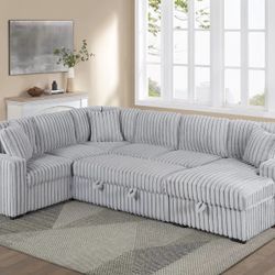 Brand New Super Plush Pullout Sectional Set 