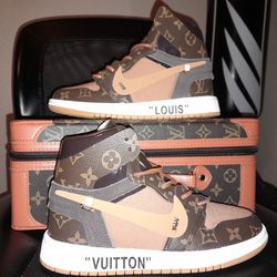 Jordan 1 Off Louis for CEEZE Womens size 5.5 YOUTH size 4.5 for