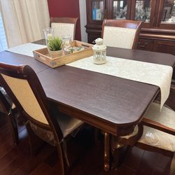 Dining Rm Table, China Cabinet And Buffett Table.