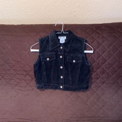Amy Too Black Cordouroy Vest Size 8 Kids