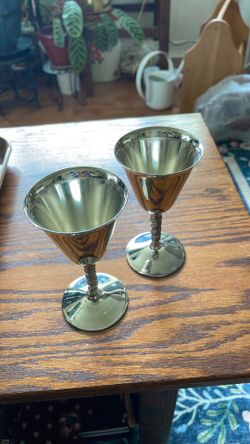 Pair of silver goblets
