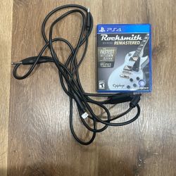 PS4 Rocksmith Remastered with Guitar Cord