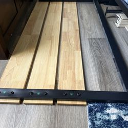 Full size Bed Frame With Wooden Headboard