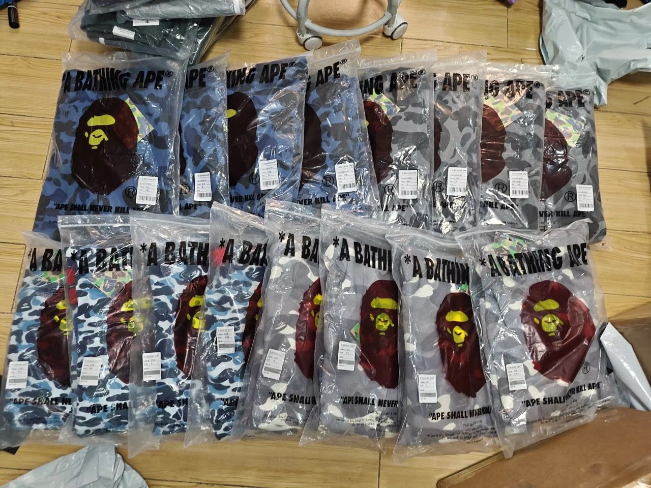 Bape x chrome heart hoodies