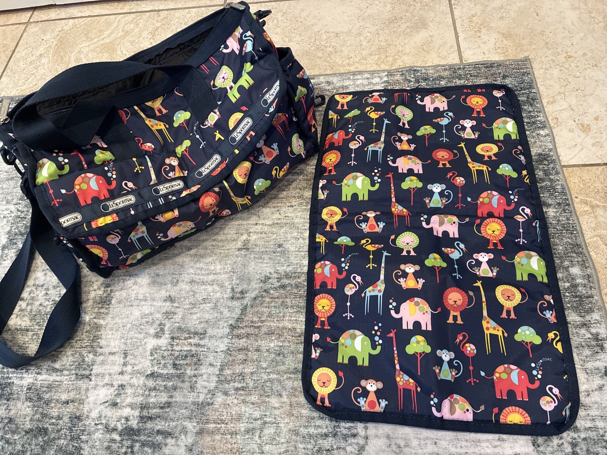 LeSportsac Safari Print Baby Diaper Bag