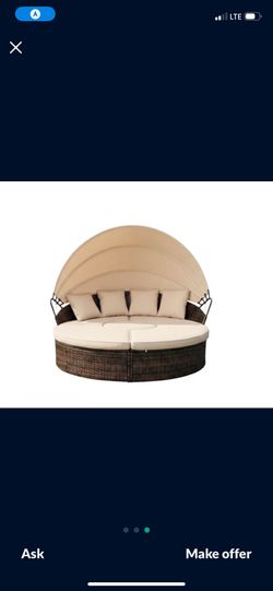 Wicker daybed 5 Piece Round Sectional