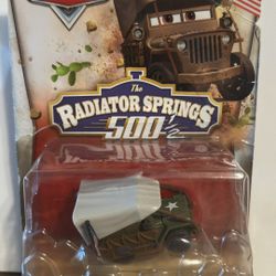 Disney Pixar Cars The Radiator Springs 500 1/2 Stanley Days Sarge diecast toy vehicle.