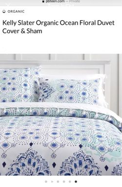 Pottery Barn Teen Duvet With Sham And Pillow Cover