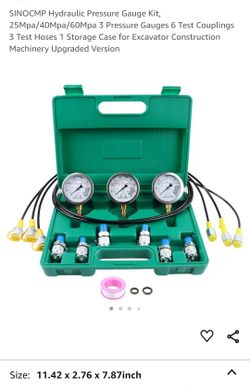 SINOCMP Hydraulic Pressure Gauge Kit