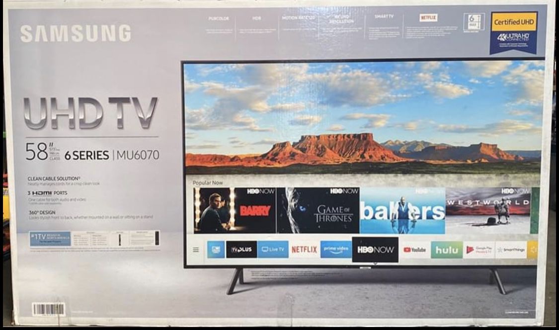 SAMSUNG 58" Class 4K (2160p) Ultra HD Smart LED TV - UN58MU6070