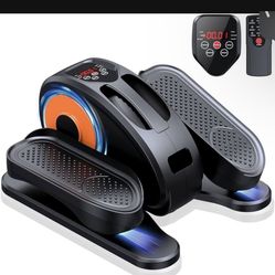 Under Desk Elliptical Machine, Mini Electric Desk Cycle with Remote Control, 5 Gears Adjustable Pedal Resistance and Durable Non-Slip Panel, Saving Sp