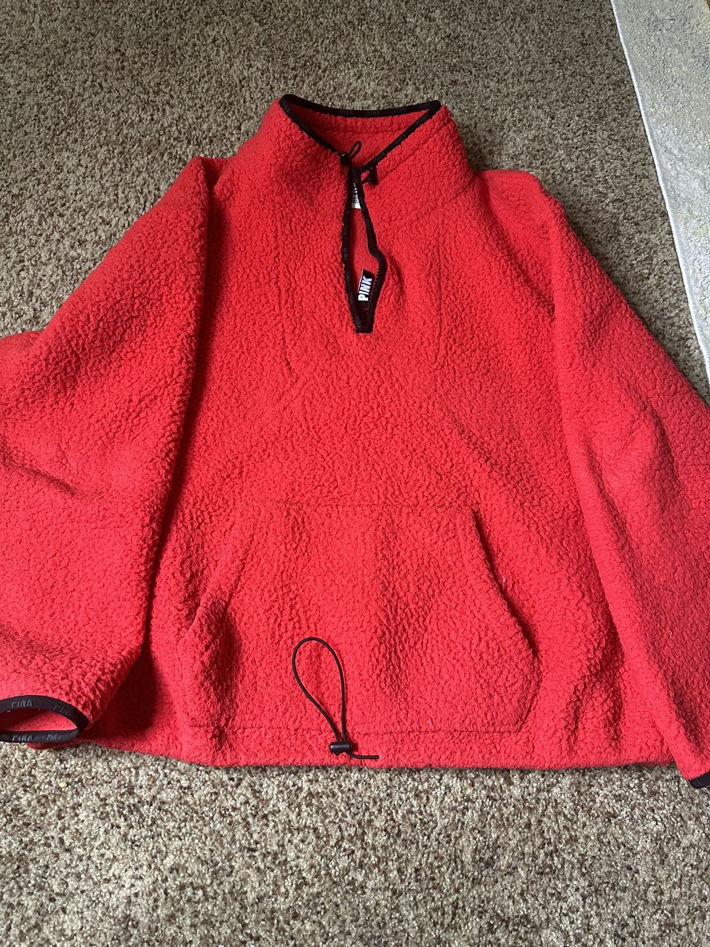 PINK SHERPA PULL OVER xl (red)