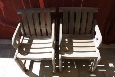 Wooden Patio chairs 4 @ $25 each ready to be restored