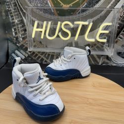 Nike Air Jordan XII 12 Retro (TD) French Blue Toddler Shoes Size 5C
