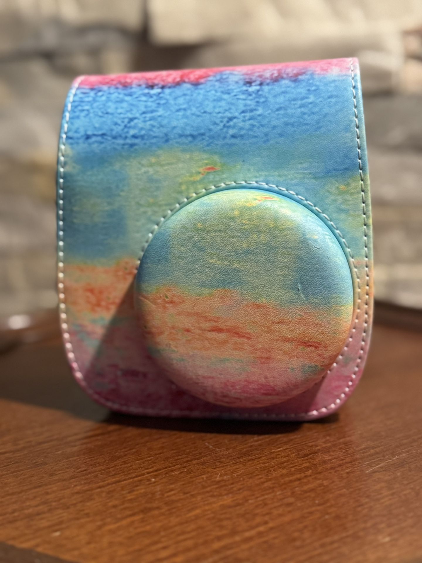 Leather Camera Bag Case Protect Cover For Fujiflim Fuji Instant Instax Mini8/9 w/pocket (strap not included) excellent condition. #FujiInstax #CameraC