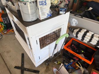 Wooden Dog Crate Furniture End Table