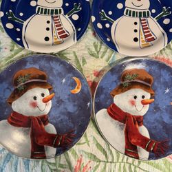 Snowman Plates