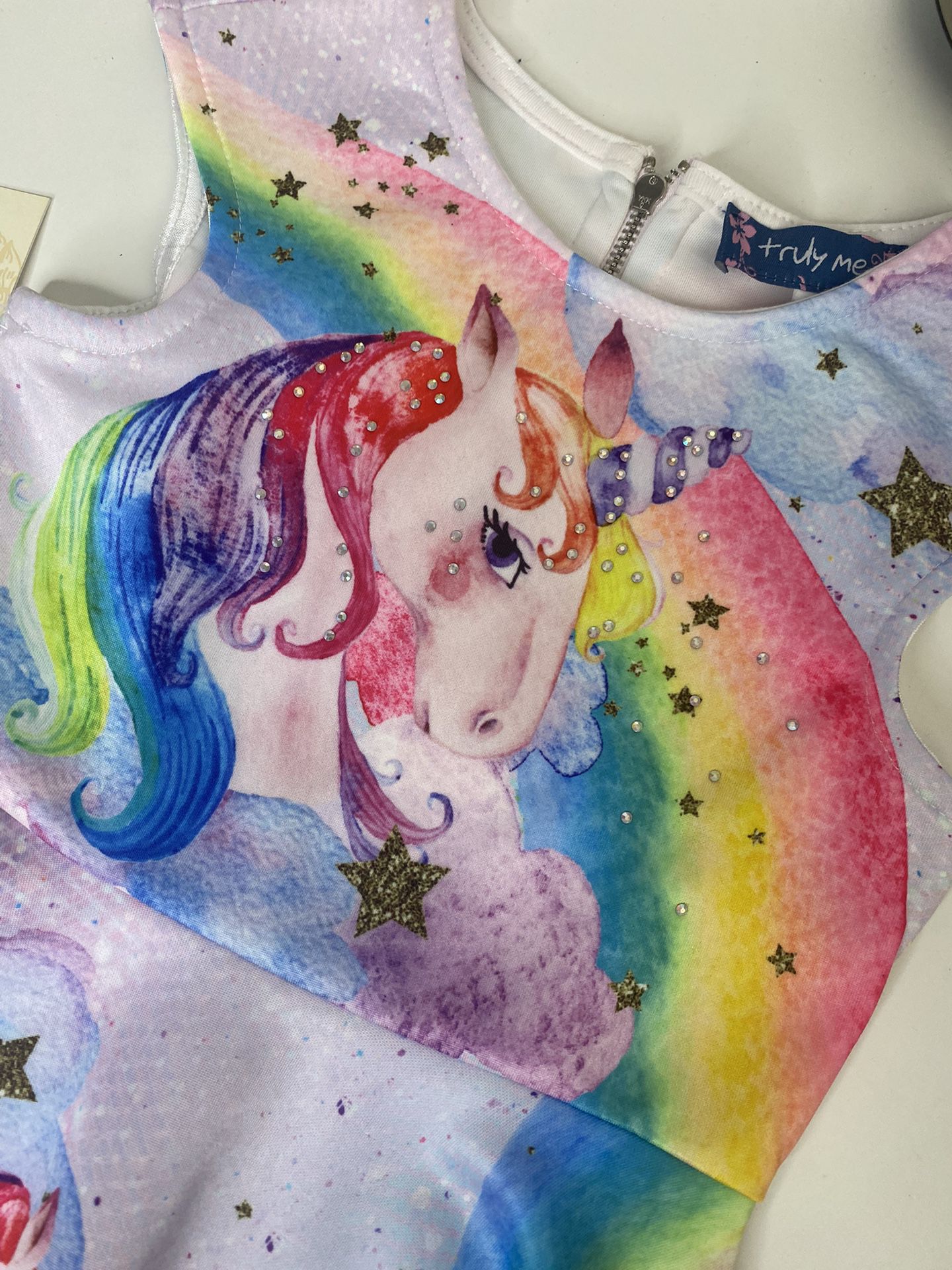 Knit Rainbow Unicorn Dress
