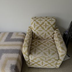 Ottoman & Swivel Chair For Sale