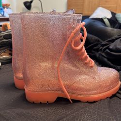 Pink Glitter Rain Boots 