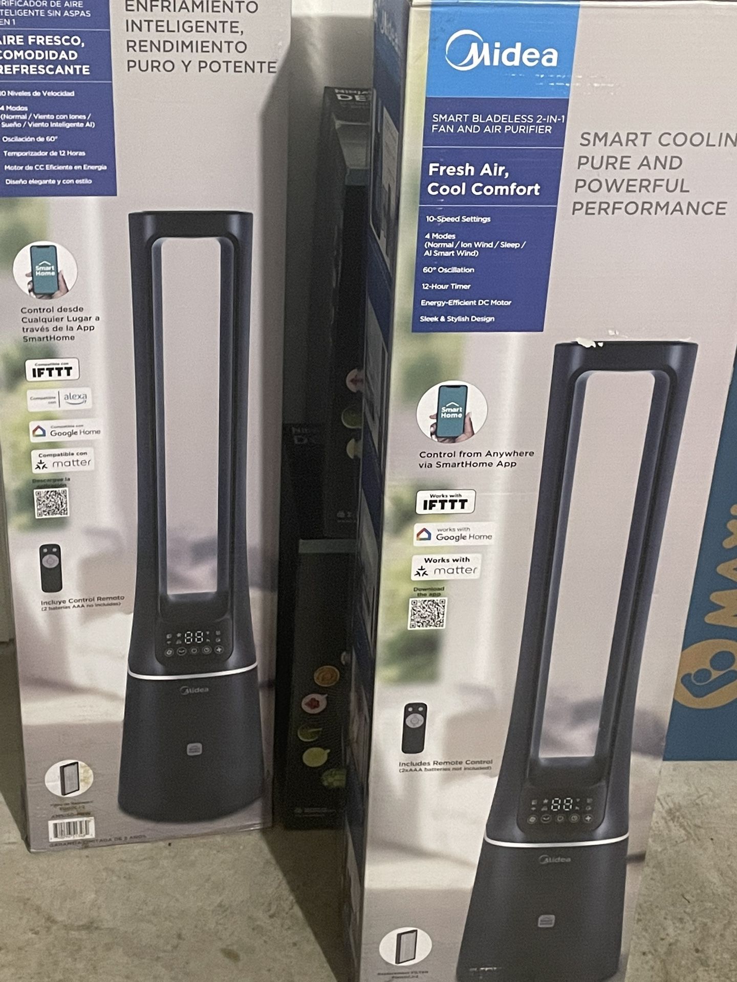 Tower Fan Air Purifier With Remote