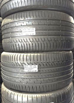 Set of 2 Used Tires 315/35ZR22 CONTINENTAL PREMIUMCONTACT 6 SSR 315/35R22 RUN FLAT 315 35 22