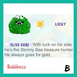 NIB Bubbleezz Super Olive Ogre Toy B